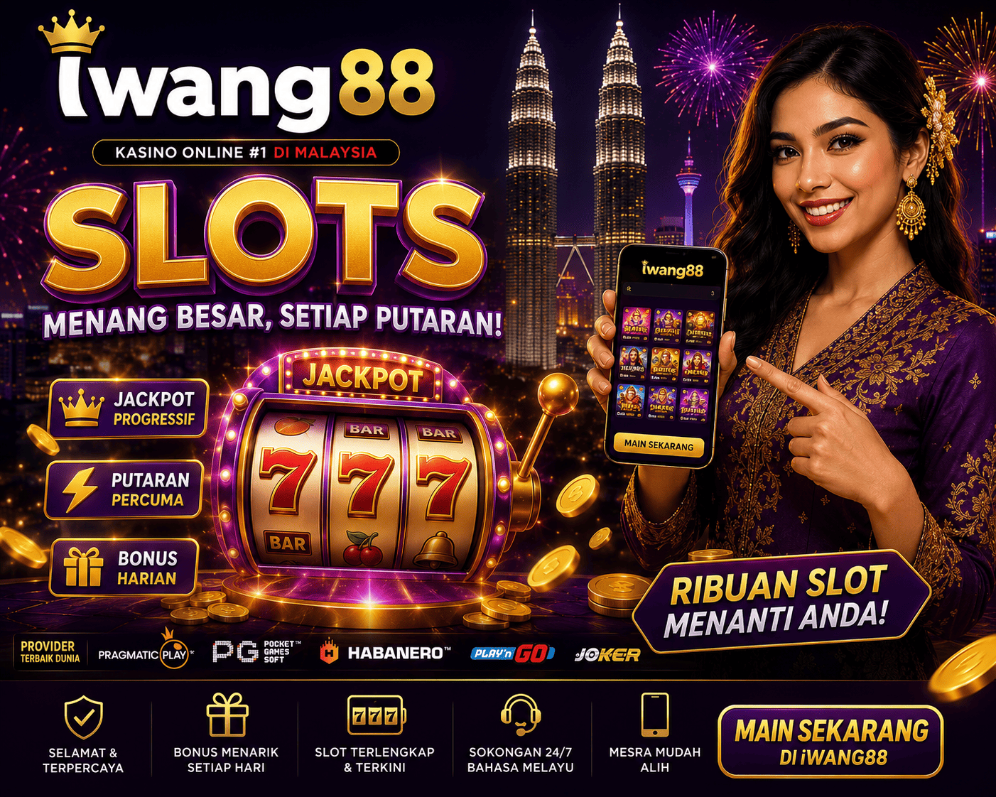iwang88 - reel slot dan permainan mudah alih Reel slot iwang88 dengan syiling, simbol permainan, dan susun atur mudah alih